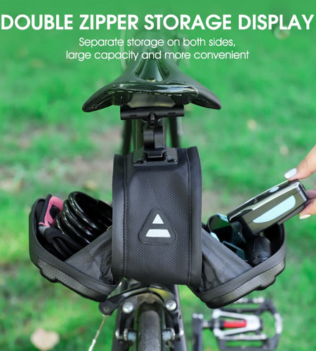 Bike Saddle Bag Waterproof MTB Road Bicycle Under Seat Bag 2.6L Lage Capacity Reflective Pannier Cycling Accessories