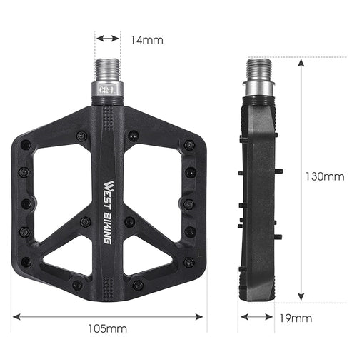 Load image into Gallery viewer, 2 Sealed Bearings Bicycle Pedals Nylon Road Bmx Mtb Pedals Ultralight Non-Slip Waterproof Bike Pedals Accessories
