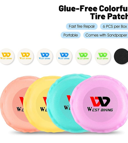 Portable Bicycle Inner Tire Patch Colorful Tire Puncture Repair Kits MTB Road Bike Glue Free Fast Tire Repair Tools
