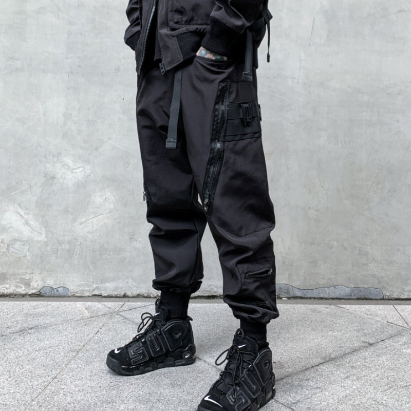 Hip Hop Tactical Cargo Pants Men Multi Pocket Joggers Trousers 2022 Autumn Functional Elastic Waist Fahsion Streetwear Pant