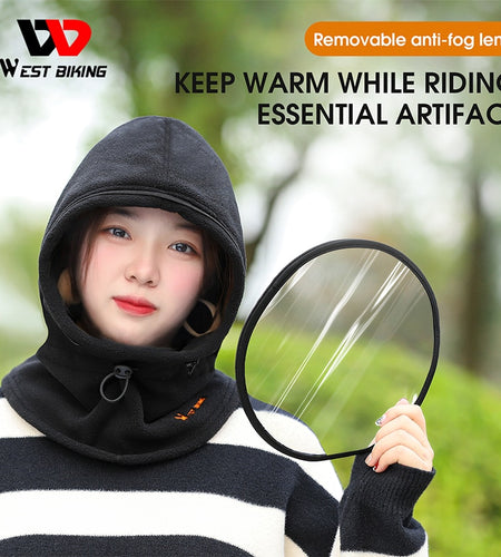 Winter Windproof Cycling Cap Anti Dust Warm Fleece Hood Ski Sport Bike Motorcycle Headgear Bicycle Hat Balaclava