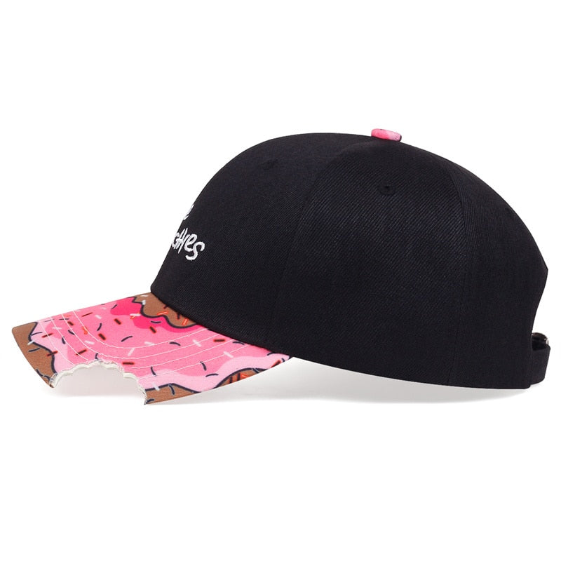 hat summer outdoor sun hats donut embroidery baseball cap men and women adjustable Street dance caps snapback hat