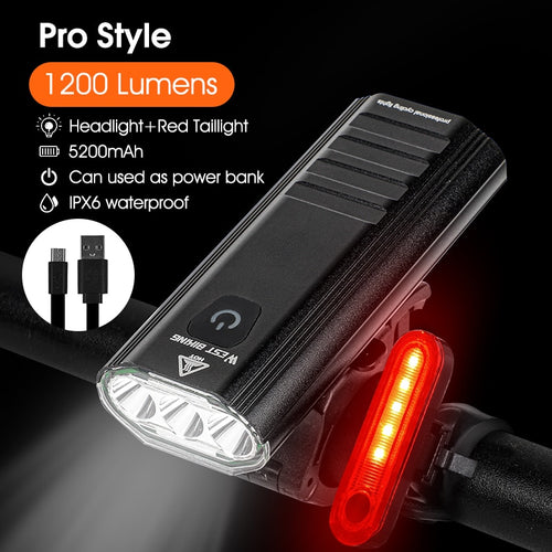 Load image into Gallery viewer, Contest Level Bicycle Light 1300 Lumen USB Rechargeable Flashlight MTB Road Bike LED Headlight Waterproof Rear Lamp
