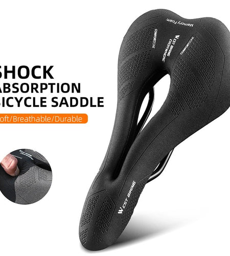 Ergonomic Bike Saddle Comfortable Memory Foam Bicycle Seat Men Women Hollow Breathable MTB Road BMX Bike Cushion