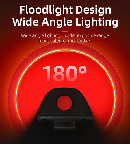 High-Brightness Taillights 180° Wide-Angle Bicycle Front And Rear Lights USB Rechargeable MTB Bike LED Floodlight