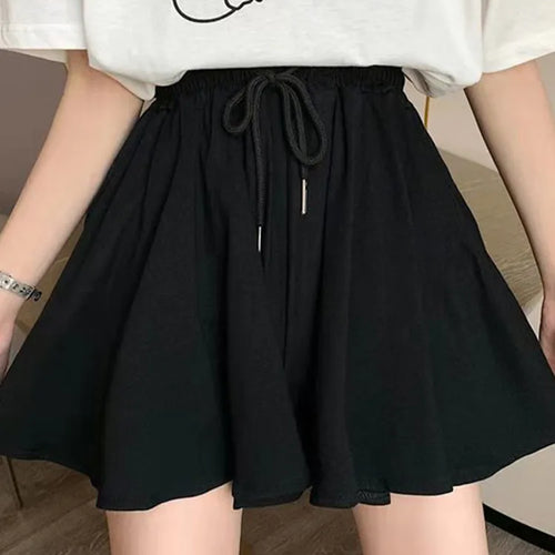 Load image into Gallery viewer, Shorts Women Summer High Waist Black Leisure Loose Sweat Fashion   Female Drawstring Korean Style Streetwear
