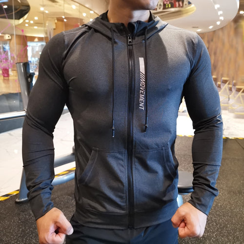 Load image into Gallery viewer, Hooded Fitness Sport Jacket Men Quick Dry Running Coat Zipper Hoody Sweatshirt Sportswear Gym Hoodies Training Clothing
