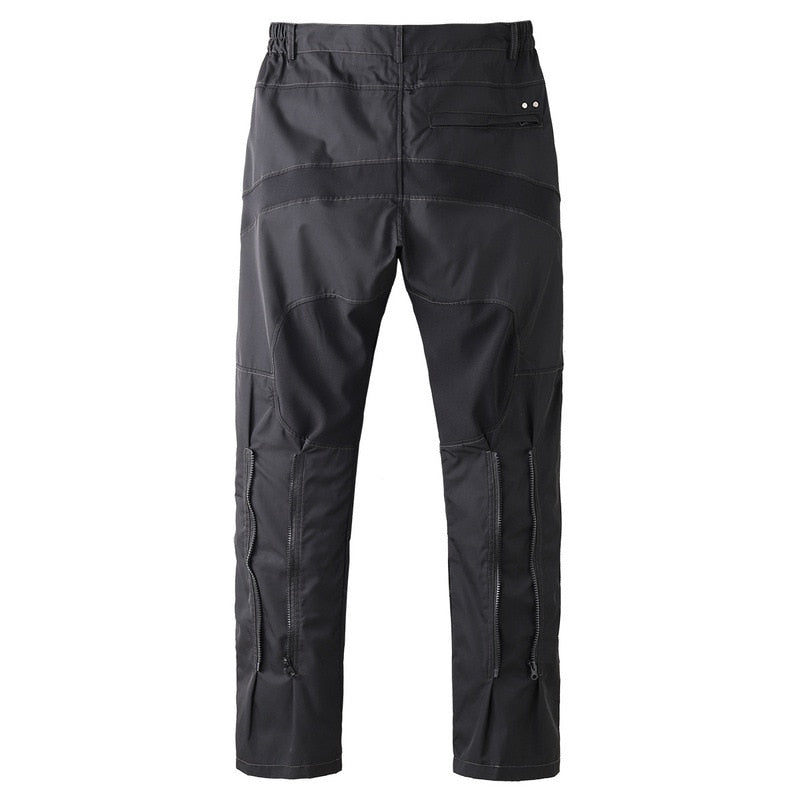 Patchwork Cargo Pants Men Tactical Function Polyester Trousers Joggers High Street Streetwear Men Pants