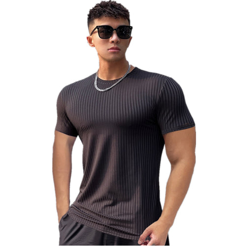 Load image into Gallery viewer, Summer Fitness T-shirt Men Casual Short Sleeve Shirt Male Gym Bodybuilding Skinny Tees Tops Running Sport Quick Dry Clothing
