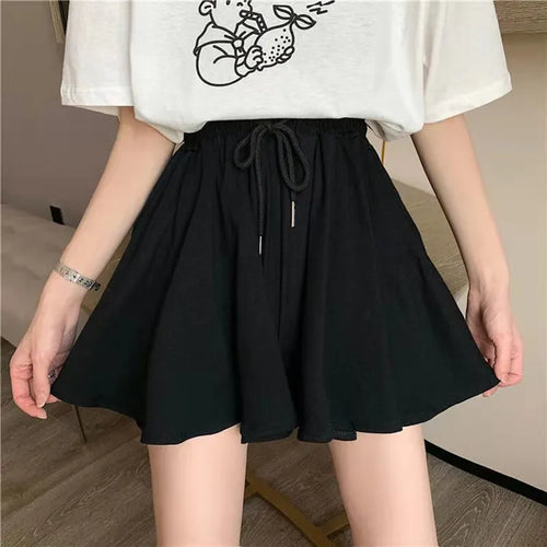 Load image into Gallery viewer, Shorts Women Summer High Waist Black Leisure Loose Sweat Fashion   Female Drawstring Korean Style Streetwear
