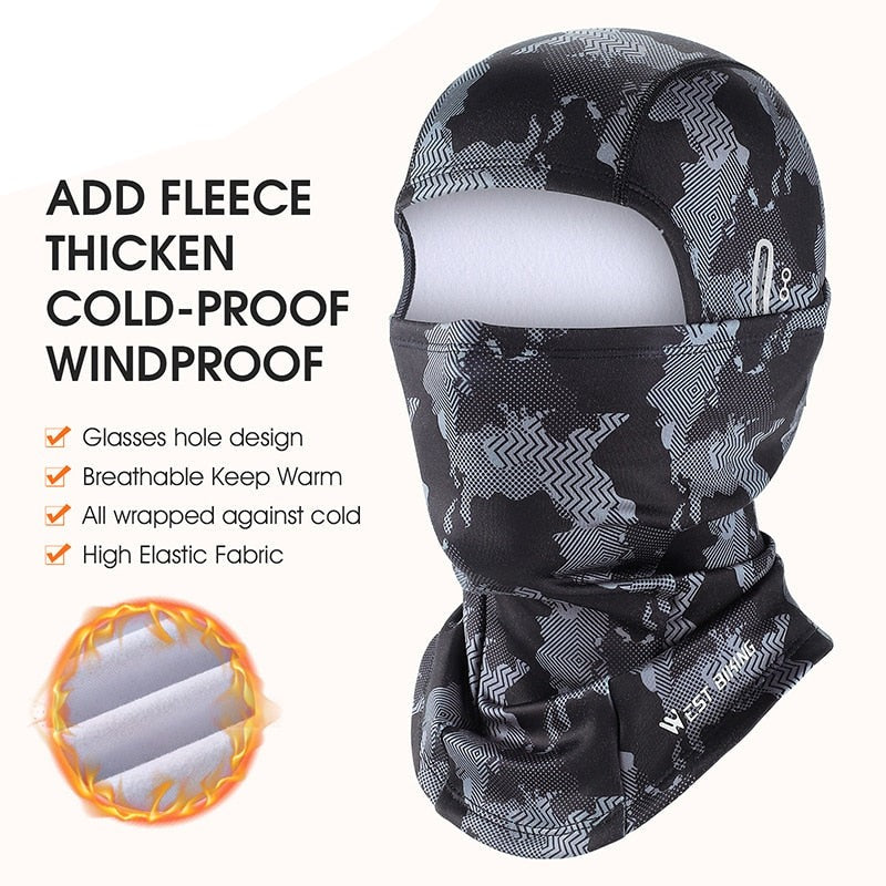 Winter Warm Cycling Cap Soft Fleece Balaclava Sport Scarf Neck Warmer Ski Bicycle Motorcycle Running Cap Bike Hat