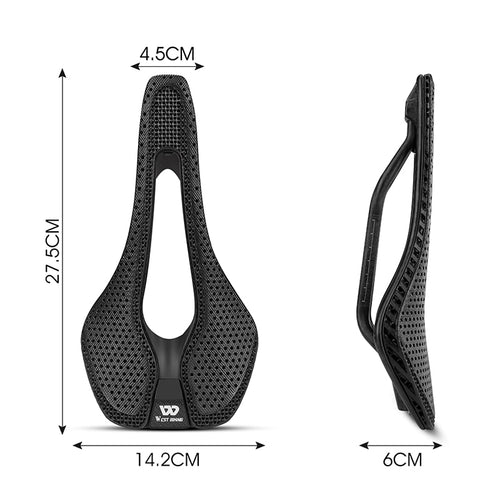 Load image into Gallery viewer, Ultralight Carbon Fiber 3D Printed Bike Saddle Hollow Comfortable Breathable MTB Road Bicycle Triathlon Cycling Race Seat
