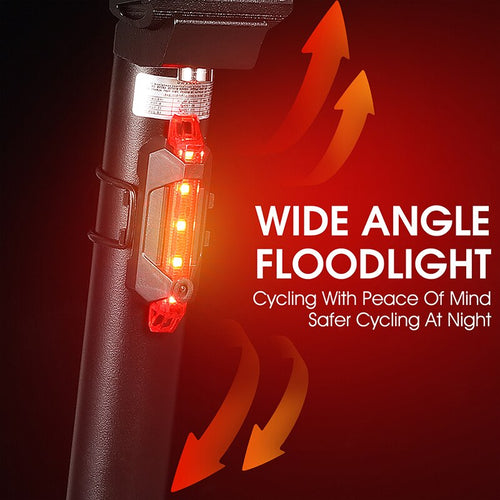 Load image into Gallery viewer, Waterproof Bicycle Rear Light USB Rechargeable LED Tail Light Bike Accessories 4 Mode Cycling Safety Warning Lamp
