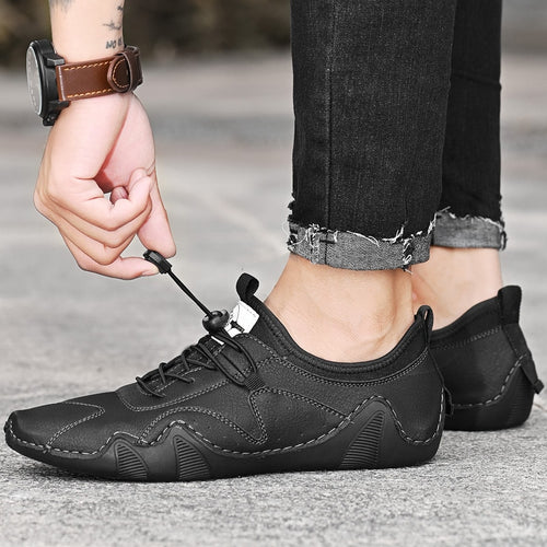 Load image into Gallery viewer, Men Shoes Casual Leather Handmade Men Sneakers Breathable Driving Shoes Designer Men&#39;s Loafers Fashion Moccasins Zapatos Hombre
