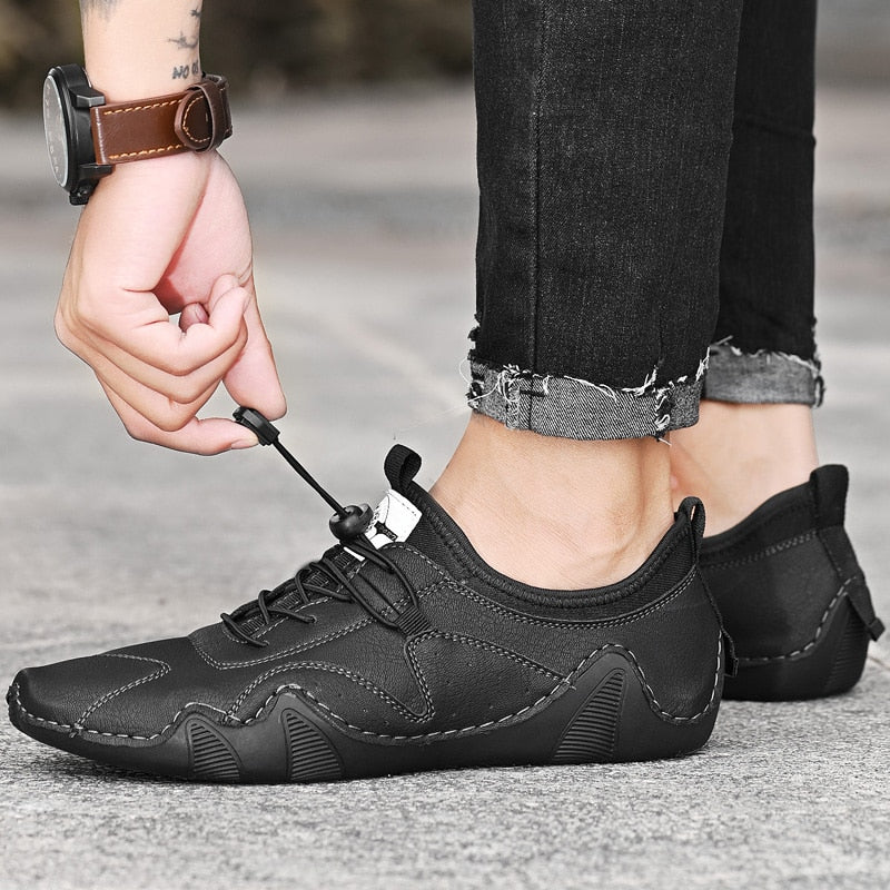 Men Shoes Casual Leather Handmade Men Sneakers Breathable Driving Shoes Designer Men's Loafers Fashion Moccasins Zapatos Hombre