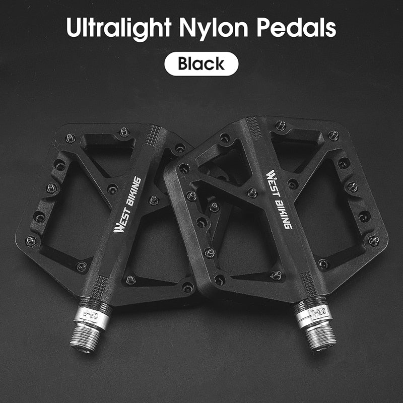Ultralight Nylon Bicycle Pedals 2 Sealed Bearings MTB Road BMX Pedals Non-Slip Waterproof Bike Pedals Accessories