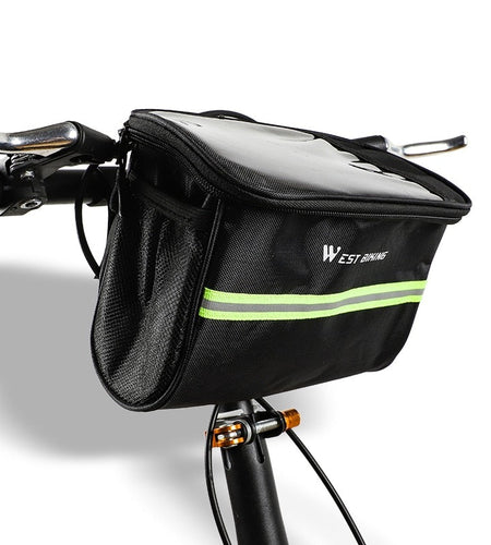 Cycling Bike Bag Bicycle Front Bag Reflective MTB Bike Cycling Basket Pannier Frame Tube Cycling Front Handlebar Bag