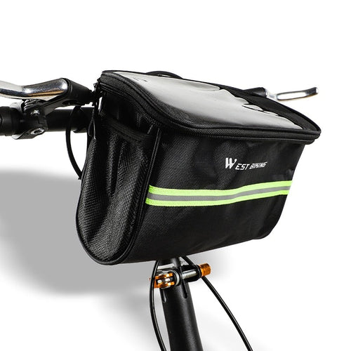 Load image into Gallery viewer, Cycling Bike Bag Bicycle Front Bag Reflective MTB Bike Cycling Basket Pannier Frame Tube Cycling Front Handlebar Bag
