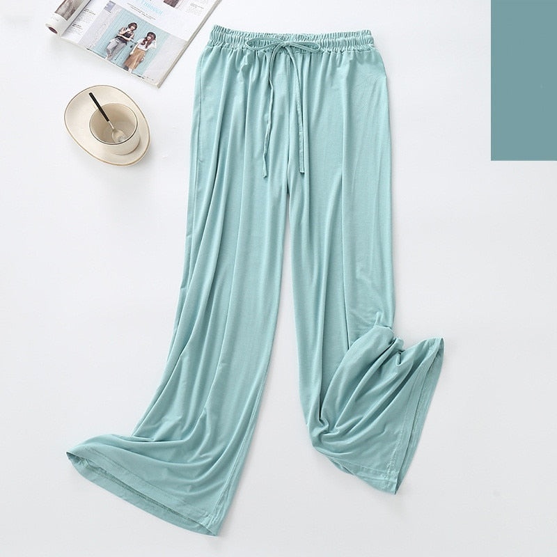 Summer Women's Pajamas Pants Super Soft Modal Viscose Sleepwear Solid Colors Casual Leisure Homewear Pants Comfortable