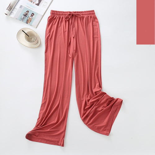 Load image into Gallery viewer, Summer Women&#39;s Pajamas Pants Super Soft Modal Viscose Sleepwear Solid Colors Casual Leisure Homewear Pants Comfortable
