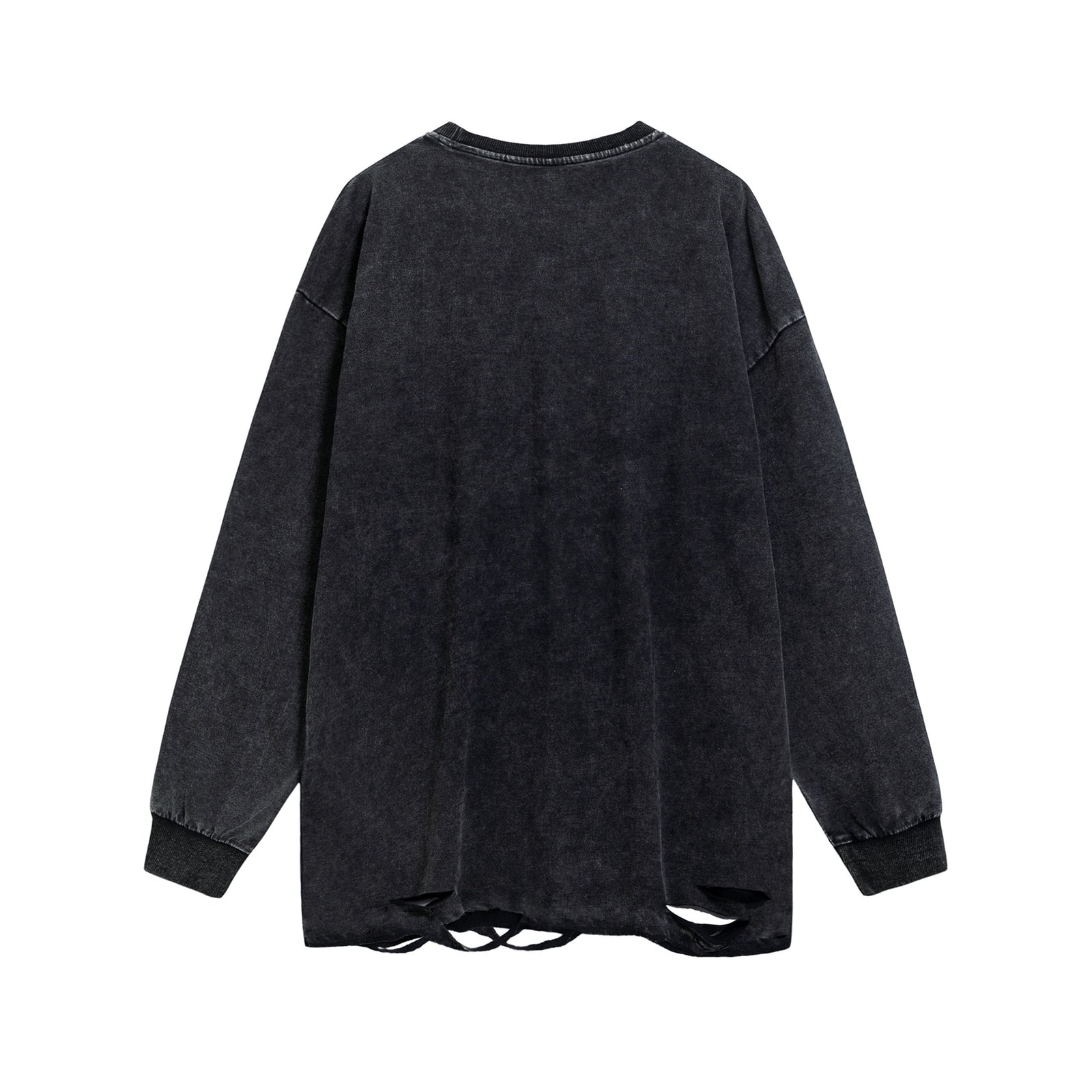 Autumn Vintage Ripped Sweatshirt Men Fashion Harajuku Hoodies Print Wizard Pullover Hip Hop Streetwear Tops Men Clothes