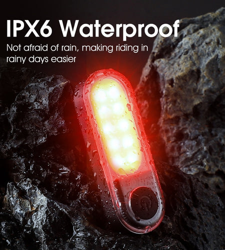 Rechargable Bicycle Rear Light High Visibility MTB Road Bike Flashing Taillights Safety Warning USB LED Lights