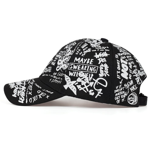 Load image into Gallery viewer, Graffiti printing baseball cap Adjustable cotton hip hop street hats Spring summer outdoor leisure hat Couple caps
