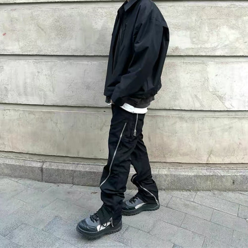 Load image into Gallery viewer, Hip Hop Cargo Pants Men Multi-pocket Side Zipper Design Streetwear Joggers Trousers High Street Tactical Function Pants Male
