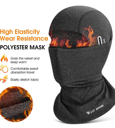 Winter Fleece Cycling Cap Warm Windproof Balaclava Men Women Sport Scarf Ski Bicycle Motorcycle Running Neck Warmer