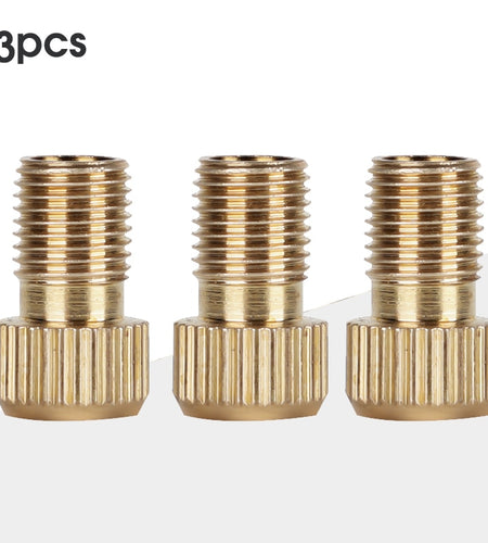3Pieces Valve Adapter Pump Convert Presta To Schrader Copper Valve Adaptor Wheels Gas Nozzle Tube Tool Bike Bicycle Accessories