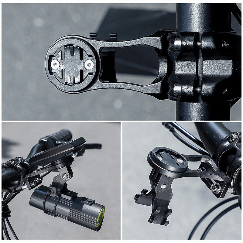 Bicycle Computer Lamp Holder Aluminum Alloy  MTB Mountain Road Bike Handlebar Light Mount Bracket for Garmin Cateye Bryton Gopro