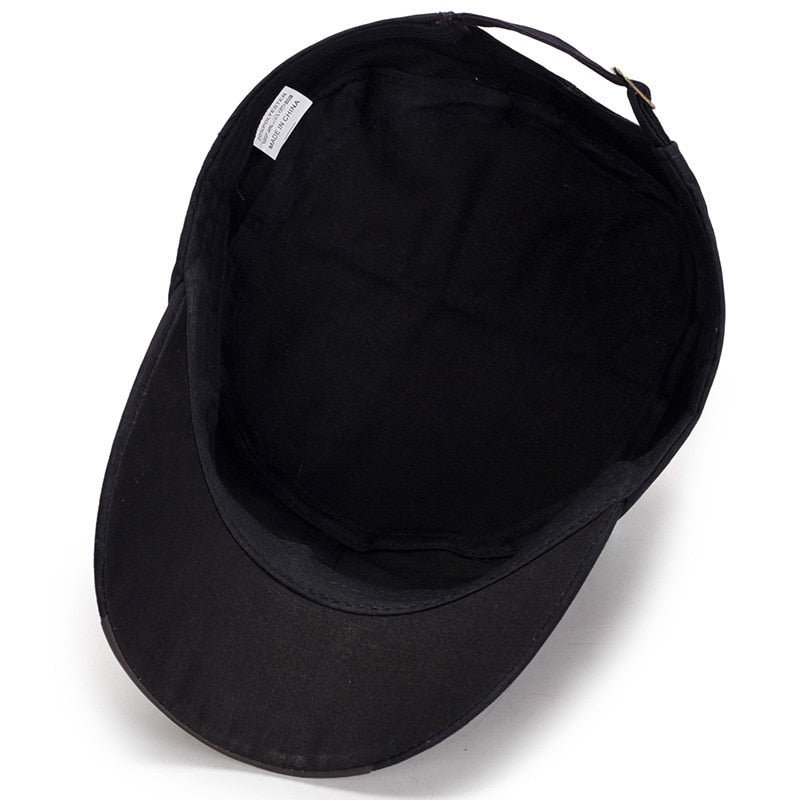 Flat Top Men's Cap Fashion Print Women's Military Hats Cotton Outdoor Baseball Caps Adjustable Snapback Hat