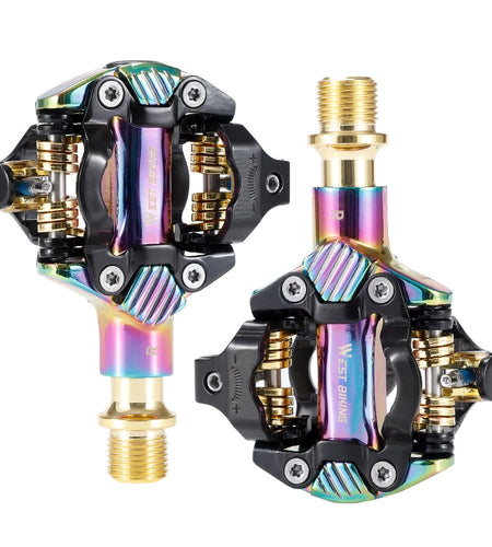 Mountain Bike Lock Pedals Sealed Clipless 9/16" Crank With SPD Cleats Ultralight Bicycle Parts Aluminum Alloy Pedal