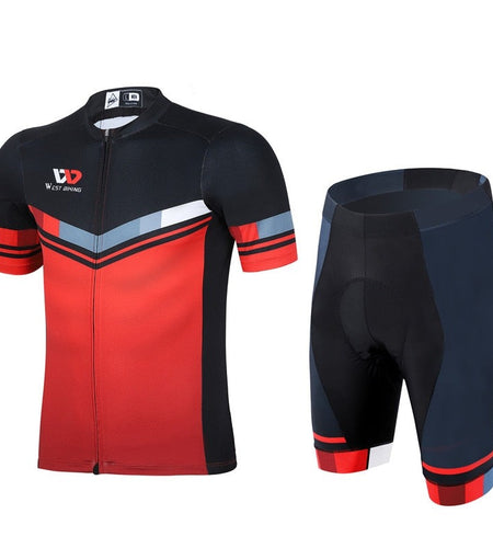 Summer Sports Cycling Jerseys Set Breathable Quick Dry MTB Bicycle Clothes Gel Pad Cycling Sets Short Sleeve Suit