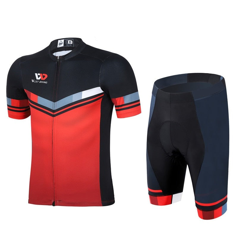Summer Sports Cycling Jerseys Set Breathable Quick Dry MTB Bicycle Clothes Gel Pad Cycling Sets Short Sleeve Suit