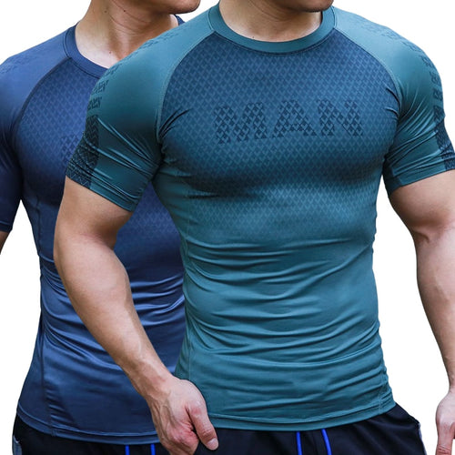 Load image into Gallery viewer, Men Running Compression T-shirt Short Sleeve Sport Tees Gym Fitness Sweatshirt Male Jogging Tracksuit Homme Athletic Shirt Tops
