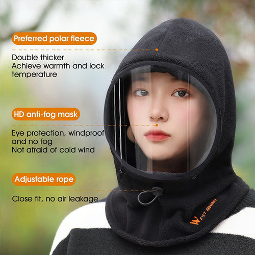 Load image into Gallery viewer, Winter Windproof Cycling Cap Anti Dust Warm Fleece Hood Ski Sport Bike Motorcycle Headgear Bicycle Hat Balaclava
