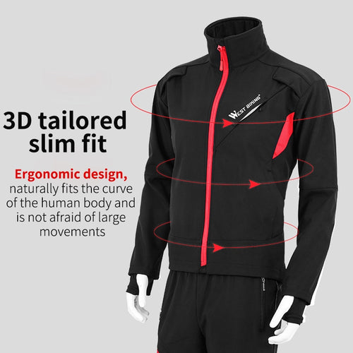 Load image into Gallery viewer, Winter Thermal Cycling Set Bicycle Jacket  Clothes Pants Outdoor Sport Suit Windproof MTB Road Bike Men Sportswear
