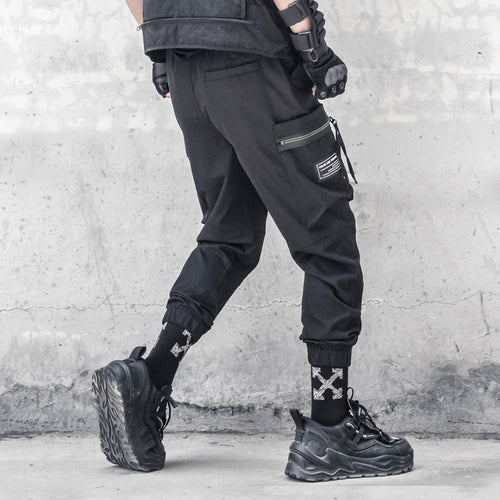 Load image into Gallery viewer, Tactical Functional Cargo Pants Joggers Men Multiple Pockets Trousers Autumn Hip Hop Streetwear Harem Pant Black
