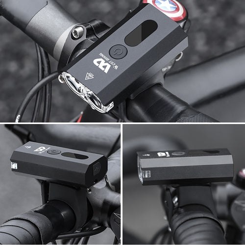 Load image into Gallery viewer, Rechargeable Bicycle Aluminium Front Light Battery Indicator USB Flashlight Double T6 LED 360 Adjustable Support
