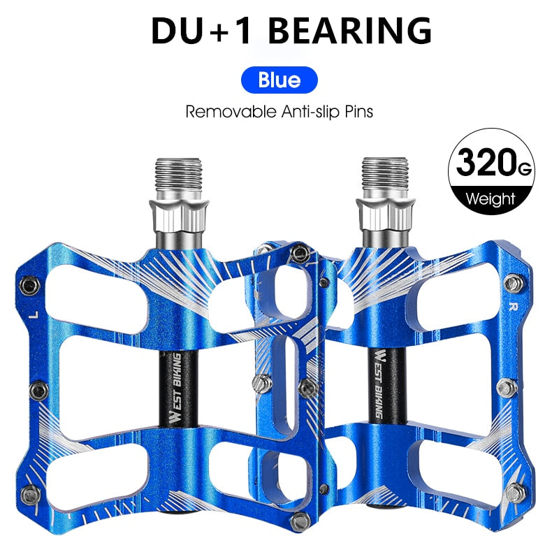 Ultralight Bicycle Pedals Aluminum Alloy MTB BMX Road Bike Pedal DU Bearing Anti-slip Flat Pedal Cycling Accessories