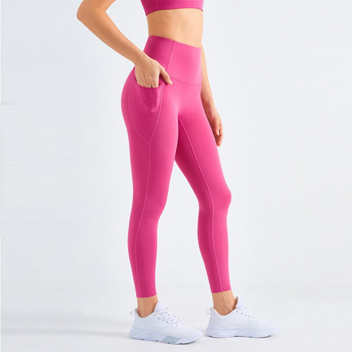 Load image into Gallery viewer, Side Pockets Yoga Pants High Waist Gym Pants Anti-Rolling Track Sports Tight Woman Legin Gym Legging For Women
