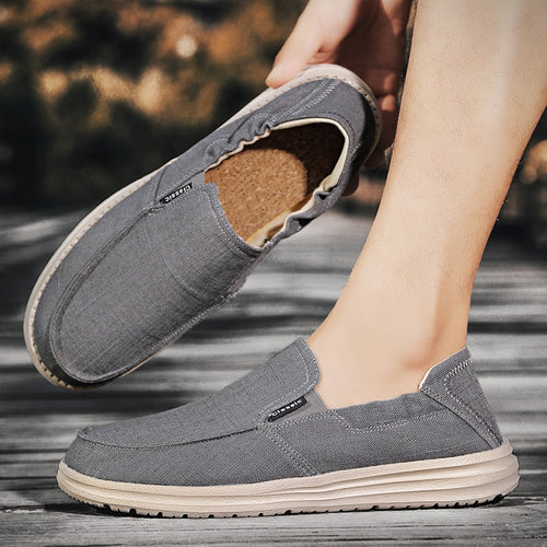 Load image into Gallery viewer, Men&#39;s Casual Shoes Canvas Breathable Loafers Men Male Comfortable Outdoor Walking Shoes Classic Loafers Men Sneakers
