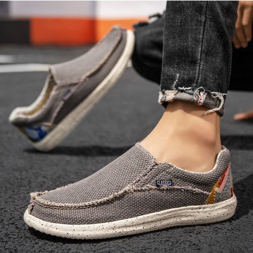 Load image into Gallery viewer, Men&#39;s Vulcanize Shoes Fashion Canvas Shoes Men Breathable Casual Flats Shoes Outdoor Male Sneakers Loafers Zapatos Hombre
