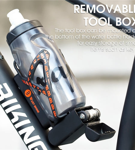 Multifunctional Bicycle Bottle Holder With 2 Tire Levers Tool Box MTB Road Bike Bottle Cage Rack Cycling Accessories
