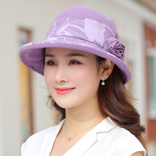 Load image into Gallery viewer, Woman Summer Hats With Visor Hat Fashion Flower Design Sun Hat Travel Mesh Bucket Hat
