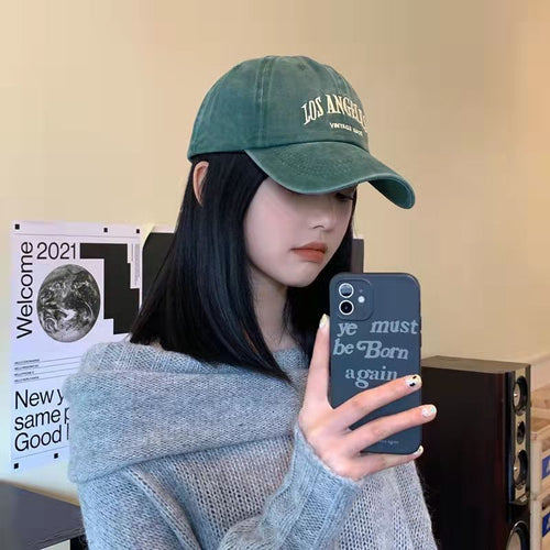 Load image into Gallery viewer, Fashion Cotton Cap For Women Letter Embroidery Kpop Baseball Cap Female Adjustable Hat Casual Leisure Streetwear Hat
