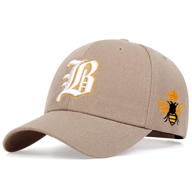 Bee baseball cap hip hop casual cotton embroidery honeybee snapback hat outdoor sports cap hats
