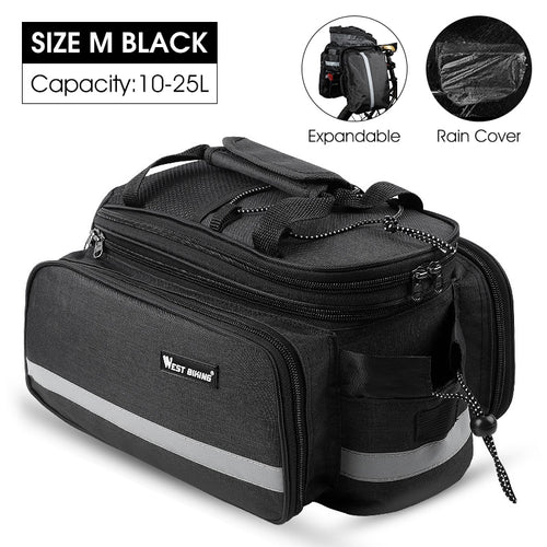 Load image into Gallery viewer, 3 In 1 Bicycle Trunk Bag Mountain Bike Bag Cycling Double Side Rear Rack Seat Luggage Carrier Panniers Shoulder Bag
