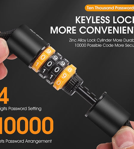 Portable Bicycle Chain Lock Safety Anti-theft MTB Road Bike Password Lock Scooter Electric E-Bike Cycling Accessories